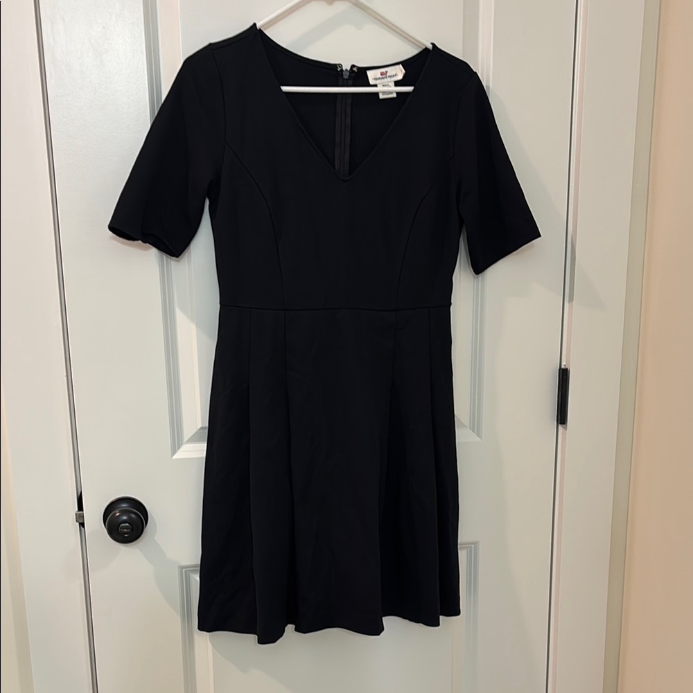 Vineyard Vines Black Fit and Flare Mini Dress